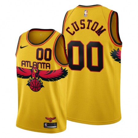 Maillot Basket Homme Atlanta Hawks Personnalisé Nike 2021-22 City Edition Throwback 90s Swingman